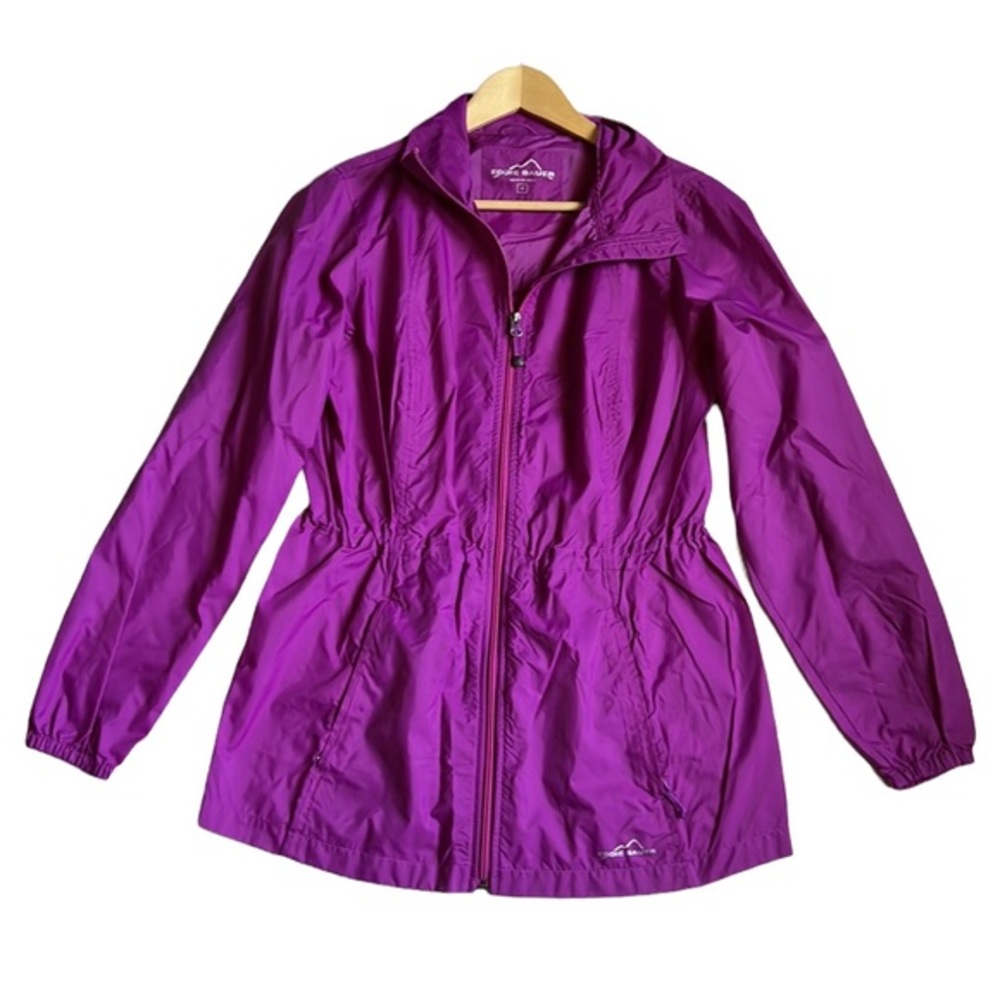 Eddie Bauer Purple Full Zip Lightweight‎ Windbreaker Jacket Size Medium